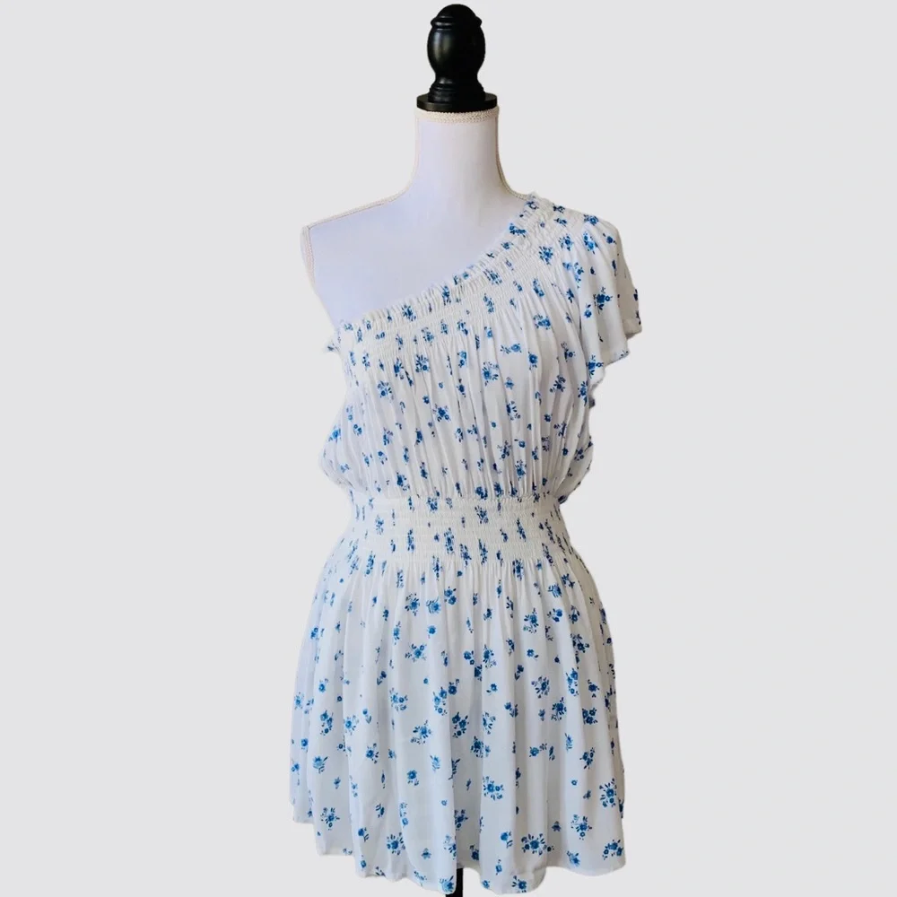 SKYLAR+MADISON ONE SHOULDER FLORAL MINI DRESS - Picture 7 of 15